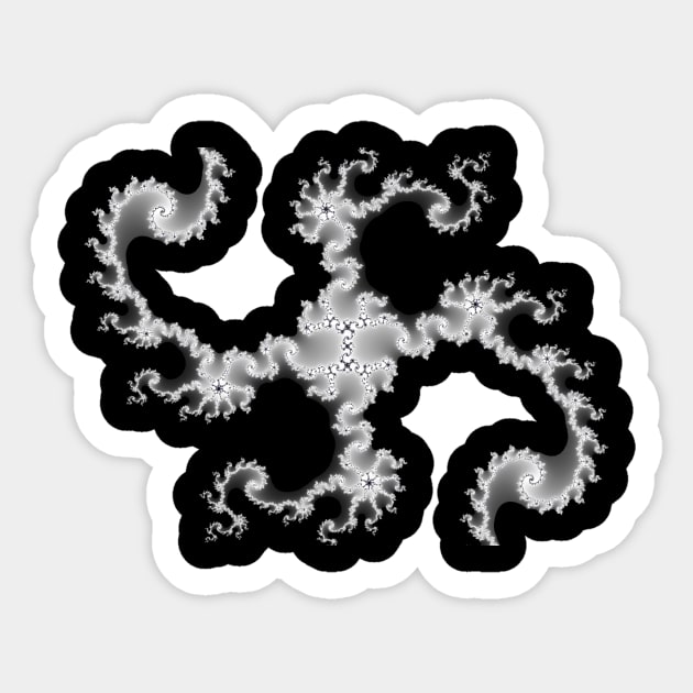 Fractal spiral Sticker by Infinity Chaos